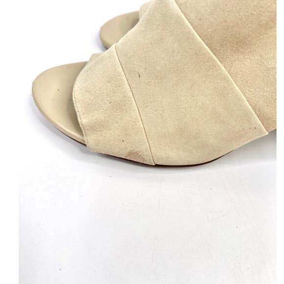 Clarks 9.5M Ralene Shine Sand Suede Slingback Heels Sandals - Picture 5 of 8